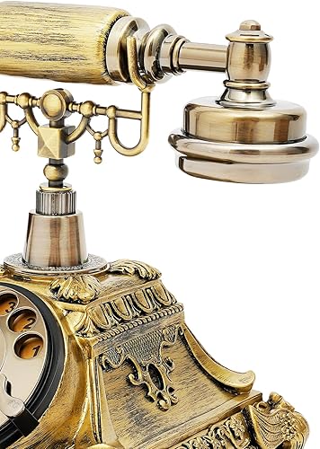 Miniatura 4 de Teléfono retro con esfera giratoria vintage, teléfono antiguo rotativo de moda viva Teléfono vintage, teléfono de escritorio clásico con cable,