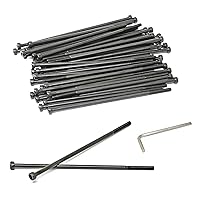 Vista 219 de iexcell Juego de 50 tornillos M4 x 20/25/30/35/40 de acero de aleación de grado 12.9, acabado de óxido negro