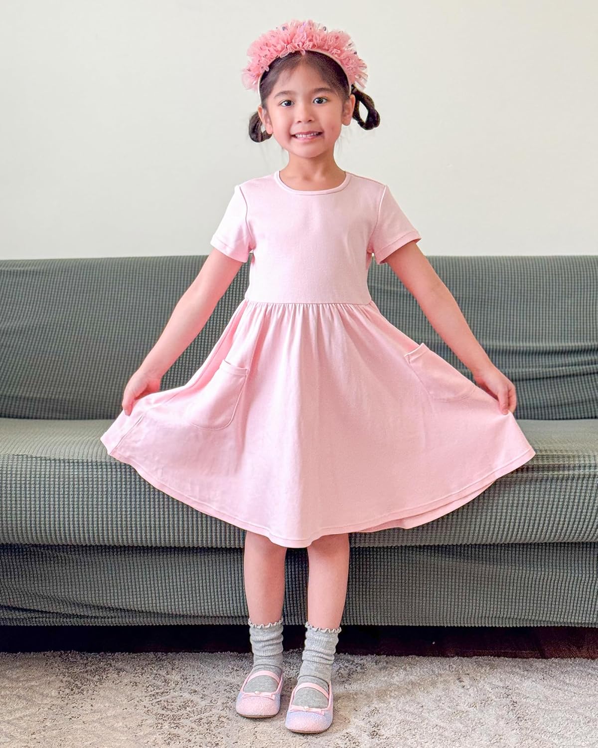 Stelle Girls Ruffle Socks Cotton School Uniform Dress Socks 3/5/6 Pairs Crew Soft Cute Frilly Sock for Kids Toddler - Image 3