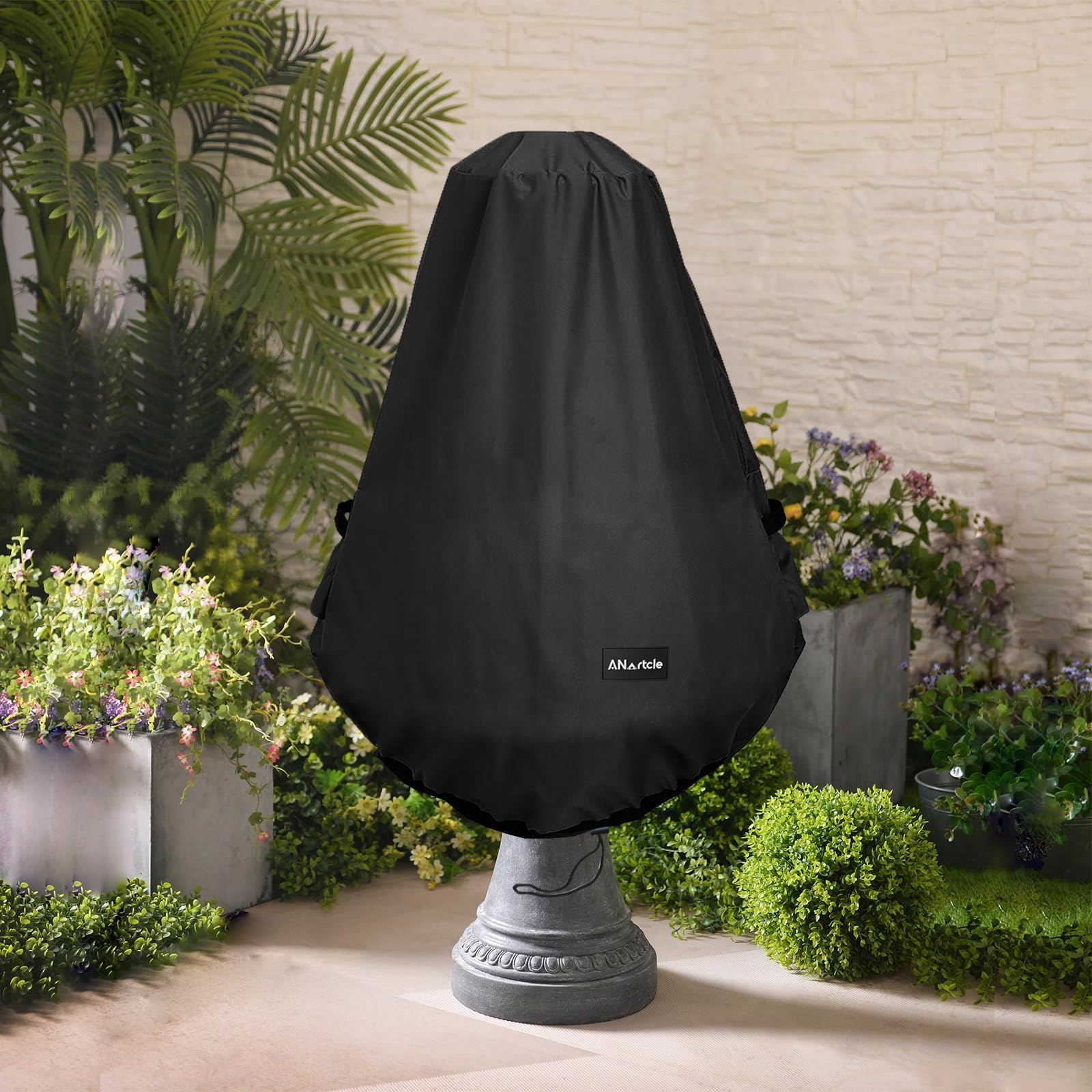 Amazon.com : SOKINGCOVER Garden Fountain Cover, 24" Dx18 H, Outdoor ...