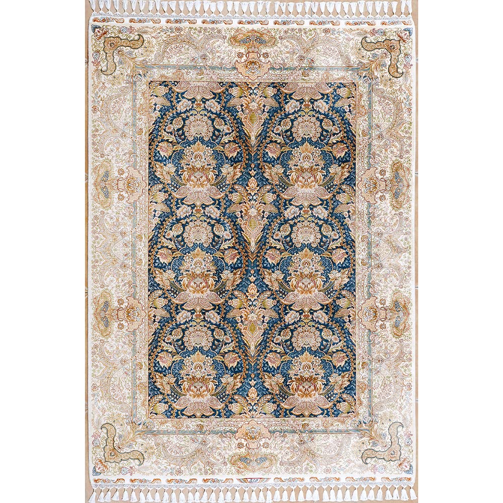 Yuchen RugSilk Rug 5.5x8 Green Handwoven Vintage Antique Luxury Oriental Silk Area Rug for Living Room