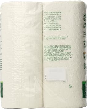 Seventh Generation Paper Towels Regular Roll, 140 Sheets, White, 1 Pack