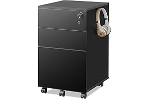 DEVAISE 3 Drawer File Cabinet with Lock: Secure Storage for Your Valuables