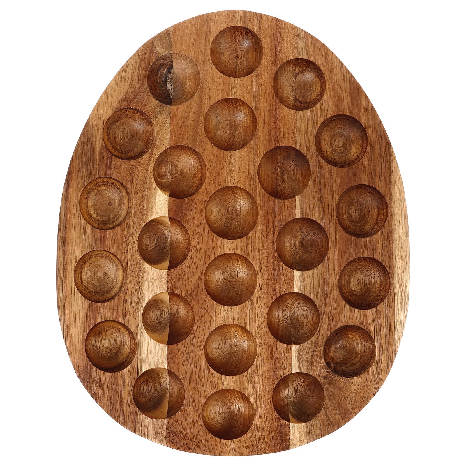 Porta Huevos de Madera para Almacenamiento en Refrigerador y Mesa de Comedor, Organizador Fácil de Mantener Capacidad para Gran Cantidad de Huevos
