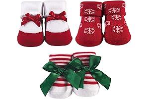 Hudson Baby Unisex Baby Socks Boxed Giftset - Christmas Cheer for Your Newborn Girl