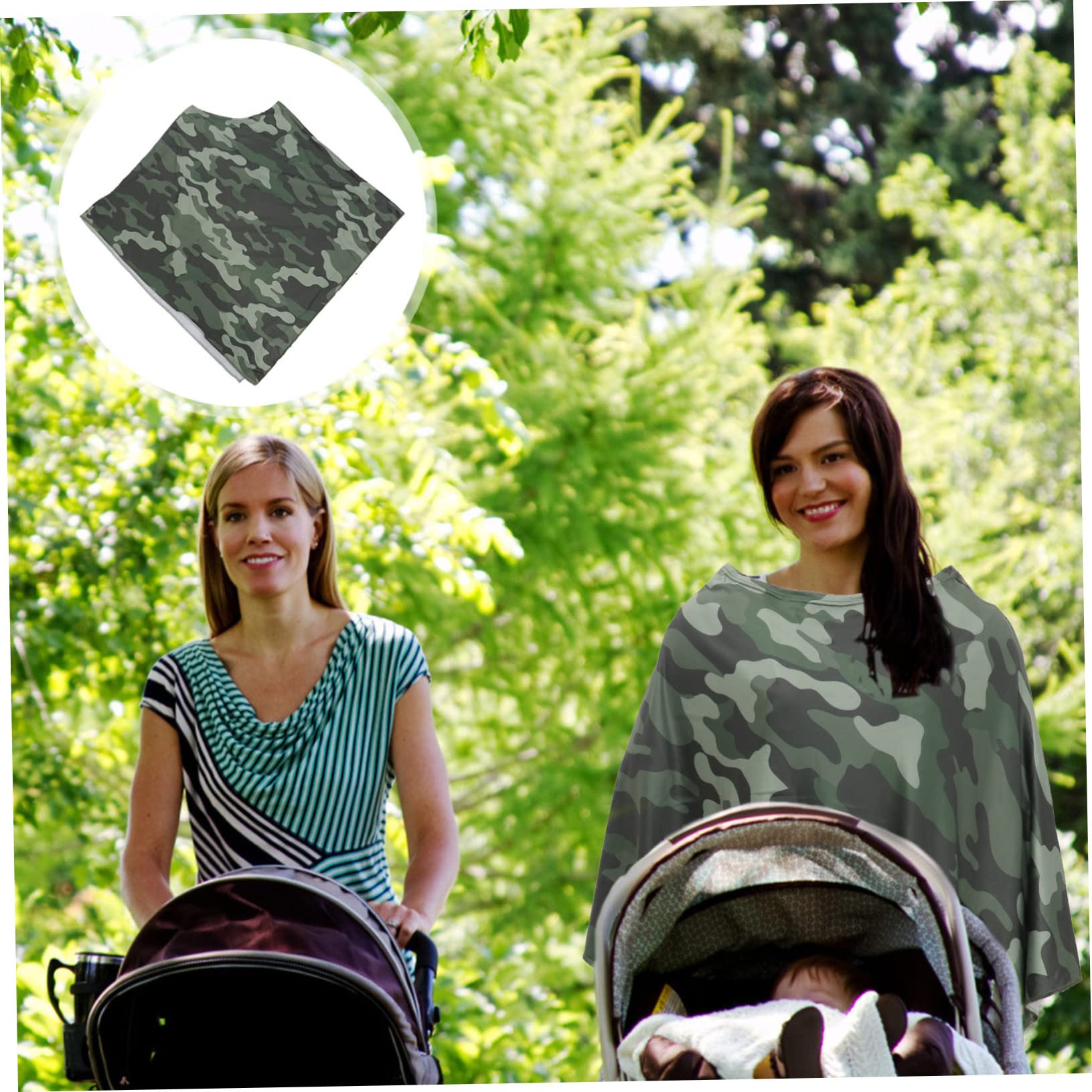 ifundom 2stücke Outdoor Stillcover Camouflage-design Bequemer Still-schal Für Unterwegs Atmungsaktives Und Hautfreundliches Still-tuch Für Mütter Beim Reisen Und Spazierengehen