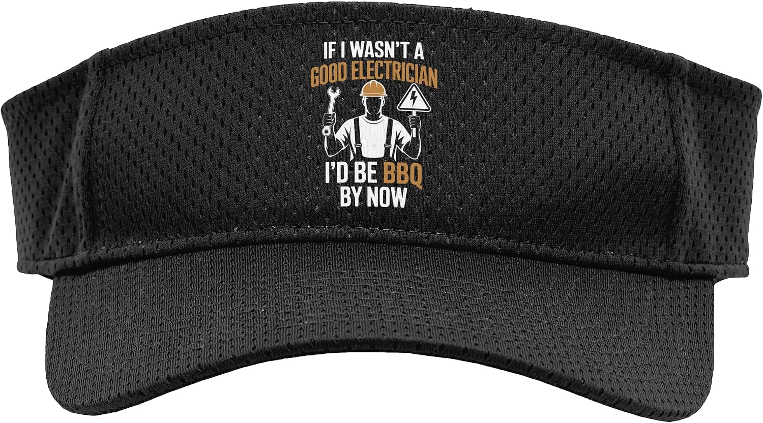 Electrical Worker Funny Electrician Humor for Men Sport Sun Visor