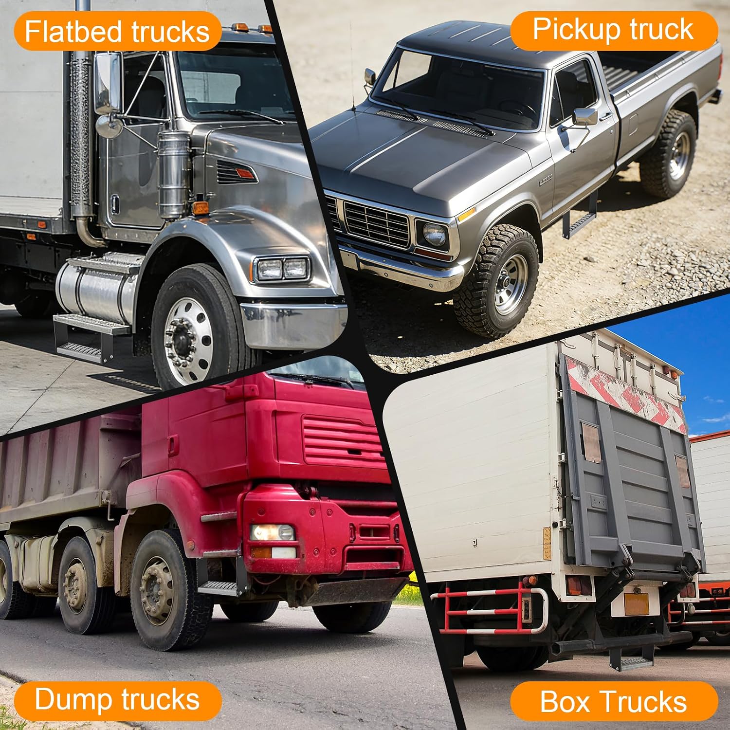 tonchean Universal Flexible Rubber Truck Step, Heavy Duty Semi-Trailer Cable Step,Hot-Dipped Galvanized Steel Cable Steps,Automotive Parts for Trucks Trailer Car Hauler Flatbed