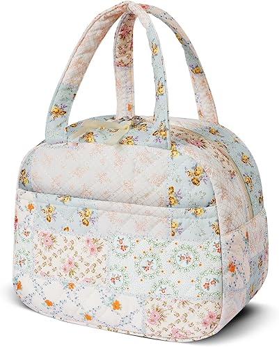 Miniatura 10 de Lonchera acolchada para mujeres, lonchera para niñas adolescentes, bonitas bolsas de almuerzo florales para el trabajo, escuela, oficina, picnic,