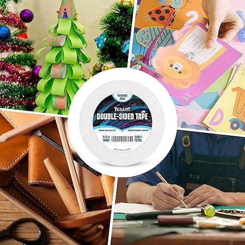 Miniatura 7 de Cinta adhesiva permanente ultrafina de doble cara  Cinta adhesiva de doble cara para arte, manualidades, fotografía, álbumes de recortes, lágrima a
