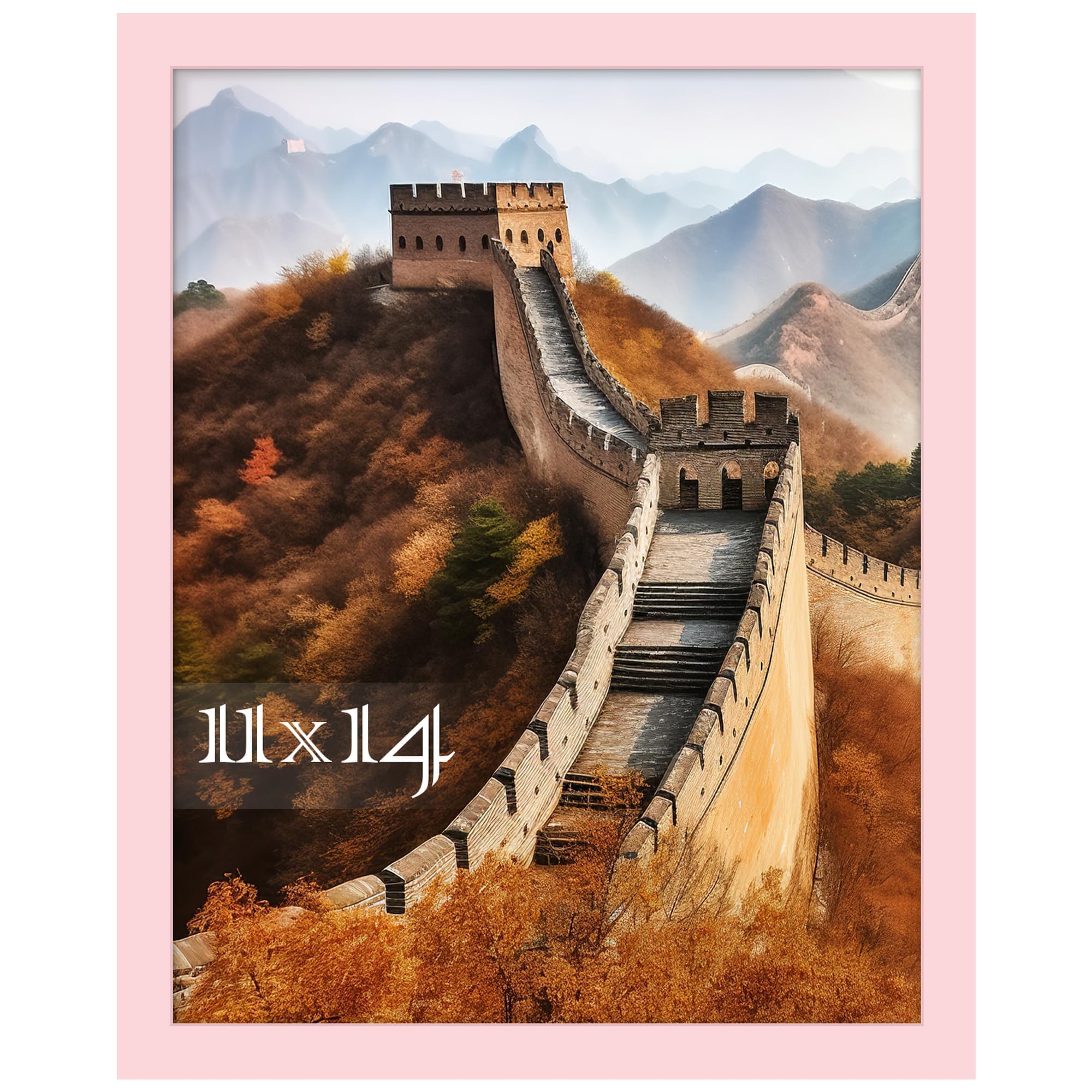 Picrit 11x14 Picture Frame, Photo Frame for Wall Mounting Display, Pink — image 1