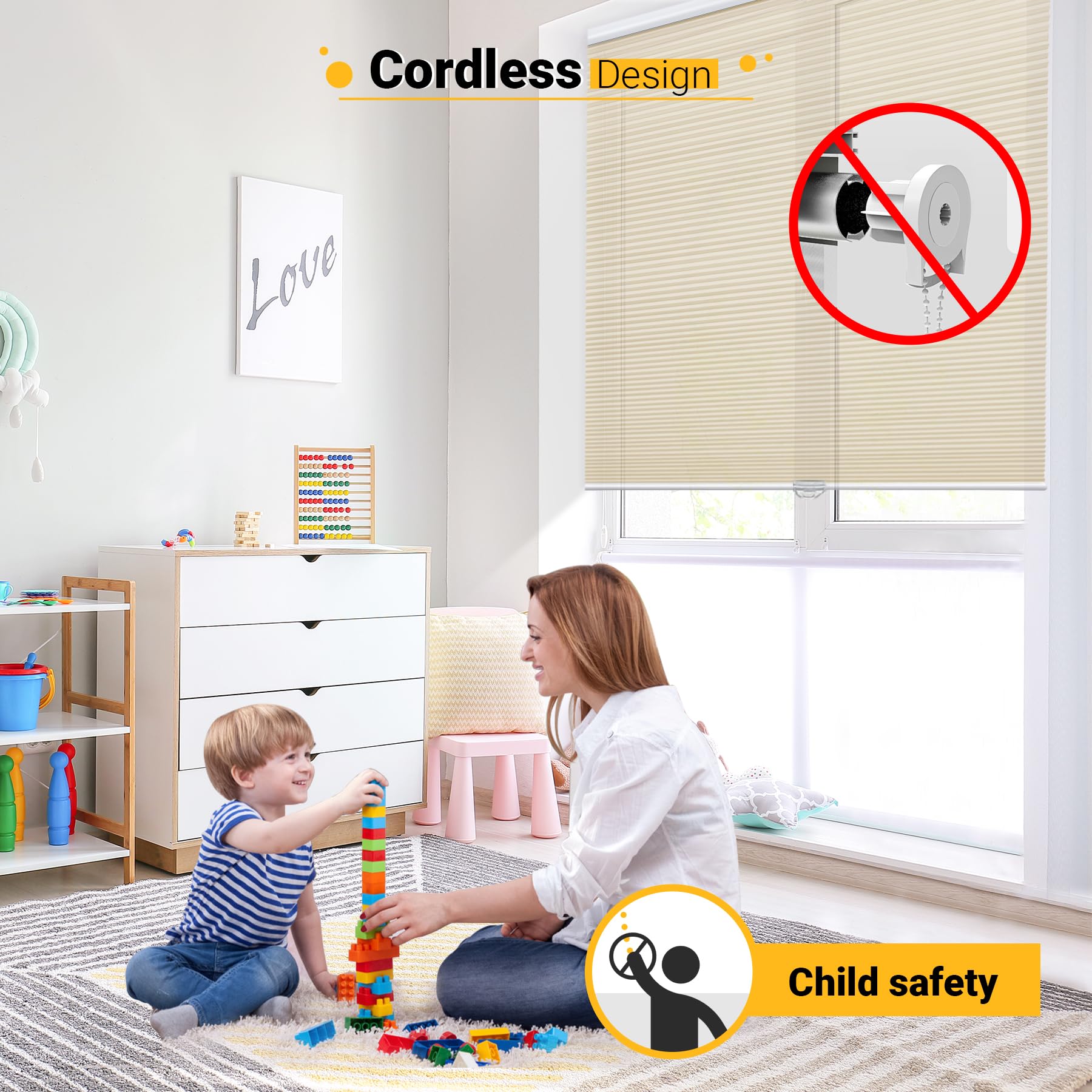 Artiz Stores Cellulaires Occultants Pour Puits De Lumière - 100x100cm - Isolation Thermique Et Acoustique