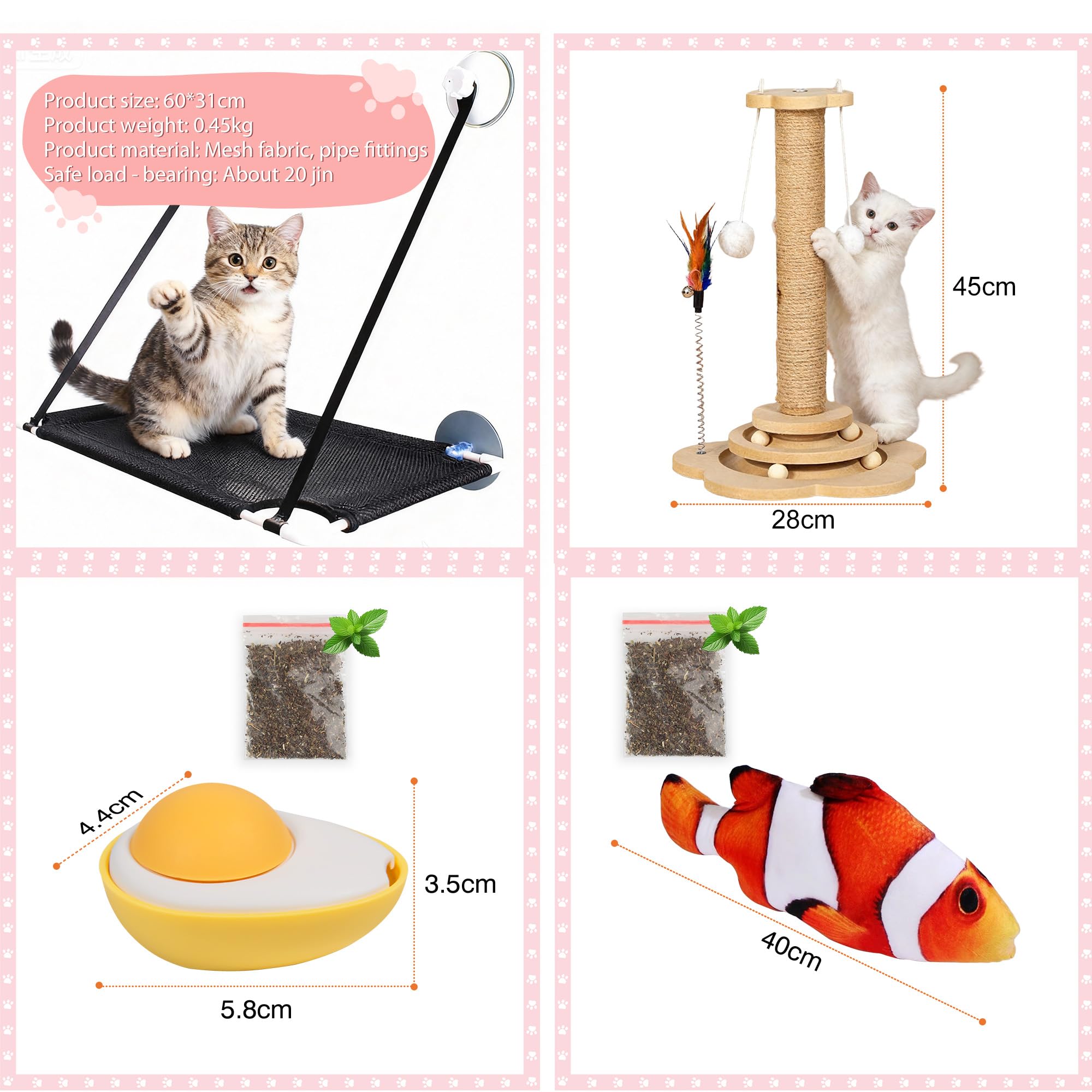Kit de iniciación de gatitos de alta calidad de 36 piezas para gatos de interior, juego completo de artículos esenciales para gatos con caja de arena de acero inoxidable, bolsa de transporte, cama
