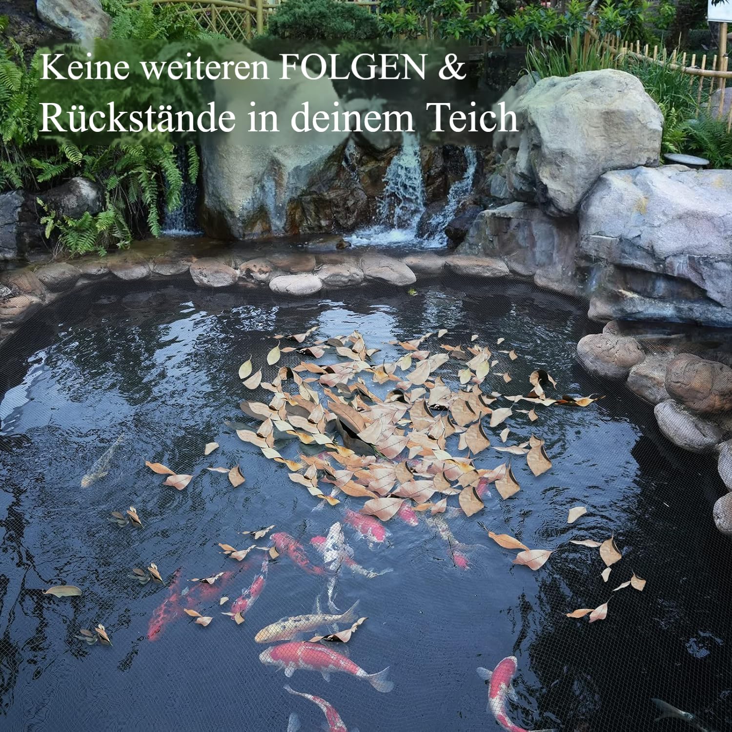 Teichnetz Feinmaschig Garden 15x15m Teichnetz Vogelschutznetz schwarz,robust, witterungs- & UV beständig Schwarz,Teichabdecknetz, Vogelschutznetz,Laubnetz Obstbaumnetz