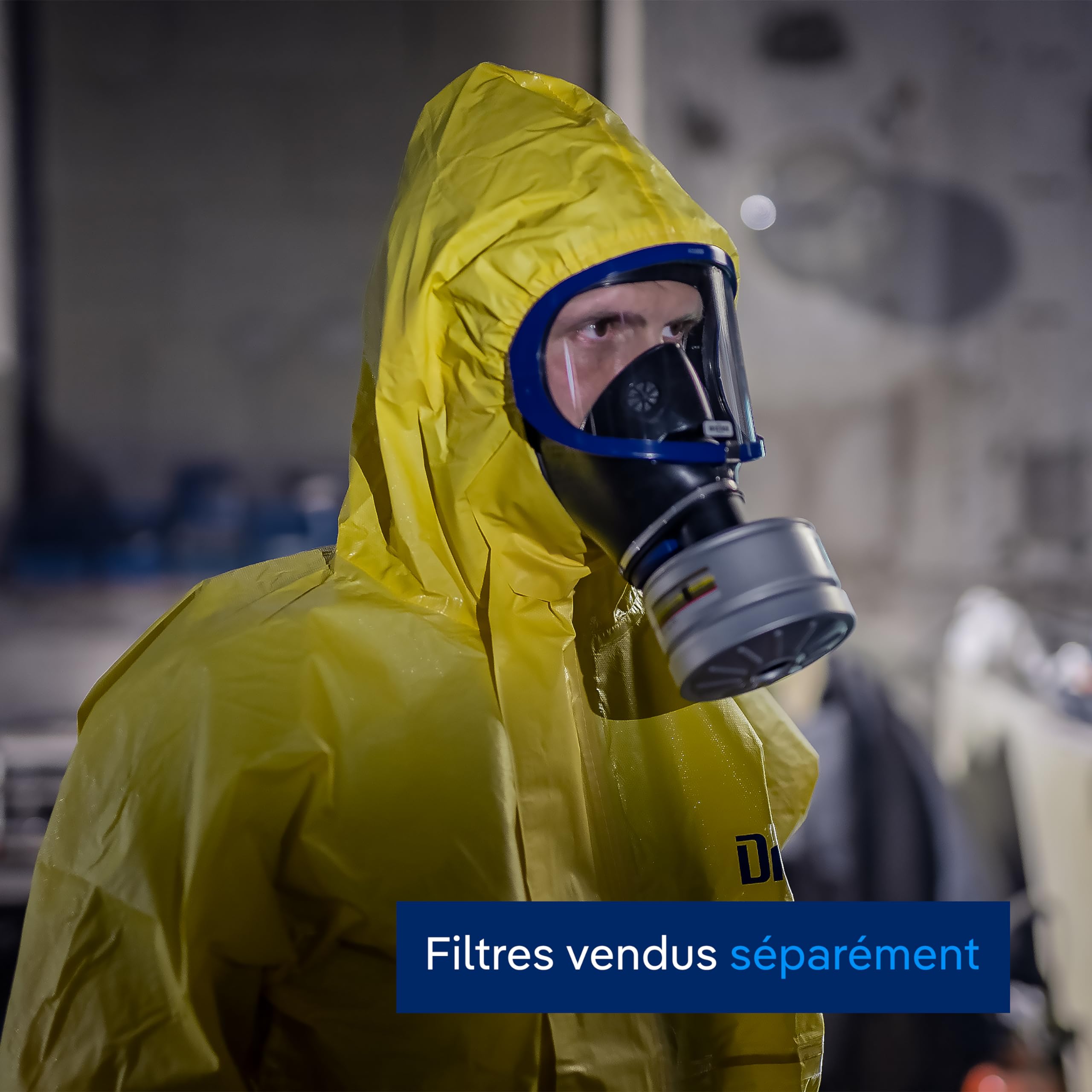 Dräger X-plore 6300 Masque de protection complet | Masque intégral avec raccord fileté standard Rd40 | Pour des travaux de construction, d’industrie