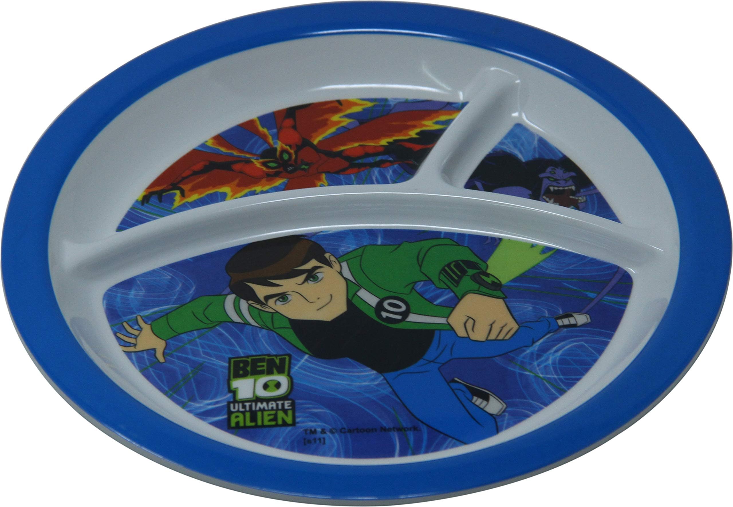 HMI Cartoon Character 3 Section Round Melamine Plate for Kids (Tom & Jerry, 4 Ounce)