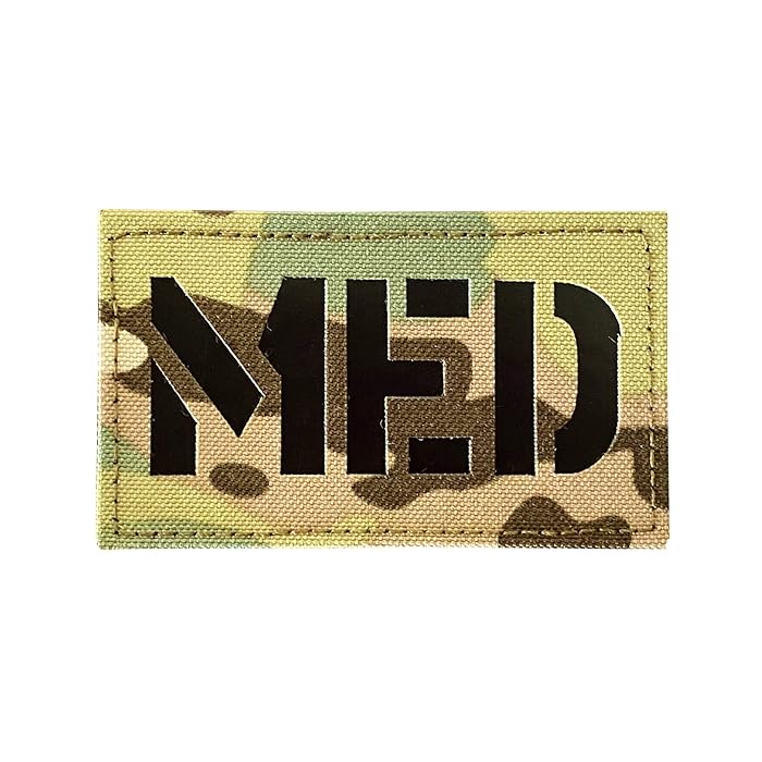 Buy 2x3.5" Infrared IR MED Medic EMS EMT Patch Tactical Vest Patch Hook