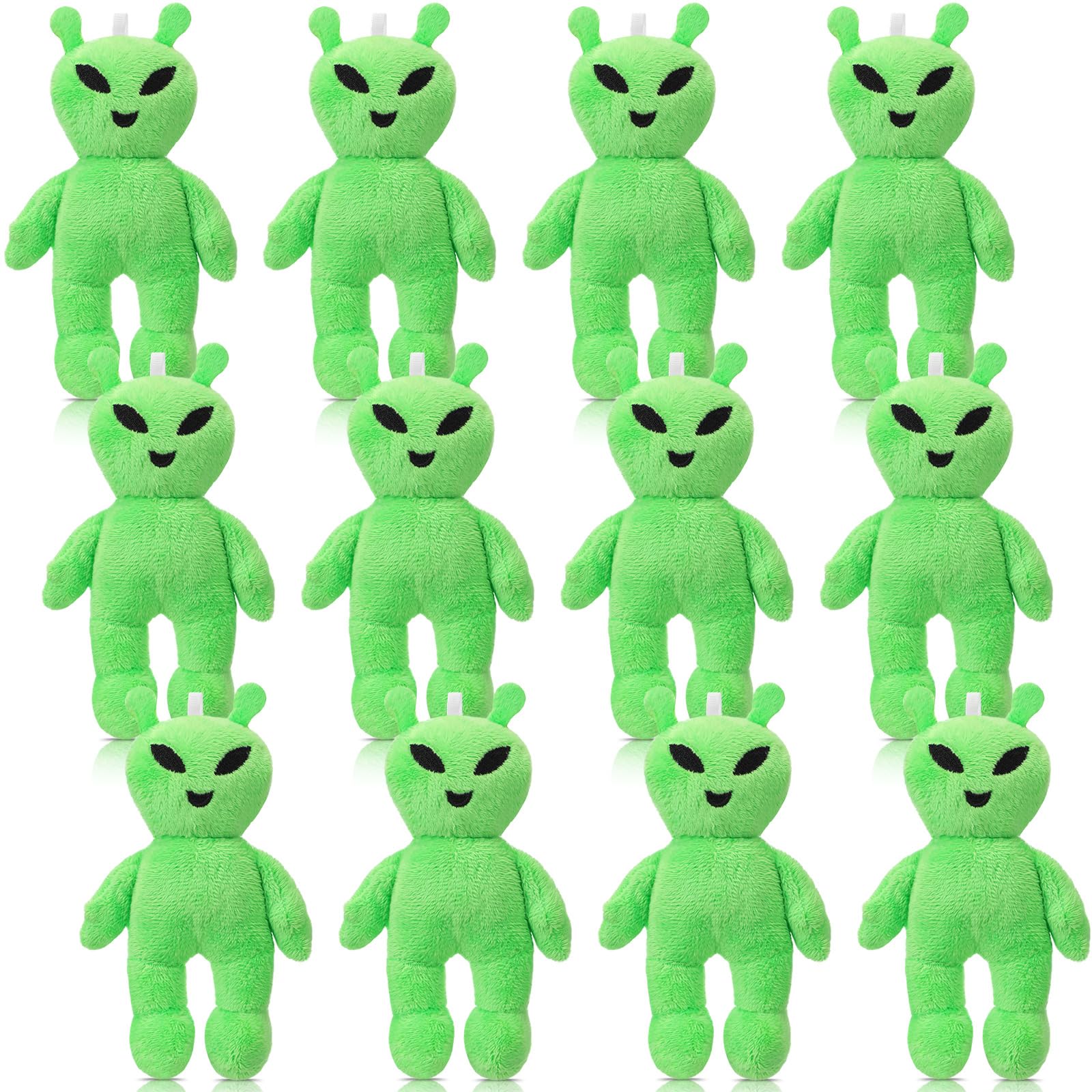 Kathfly 12 Pcs Halloween Green Alien Plush Toys Stuffed