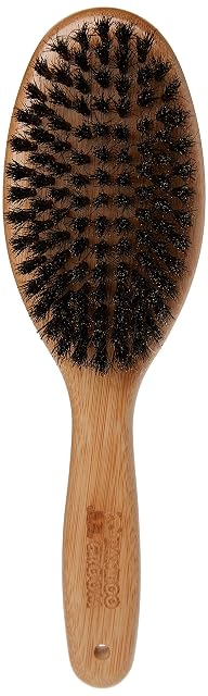 Foto 2 de 4 de Bamboo Groom - Cepillo de cerdas ovaladas con jabalí natural grande
