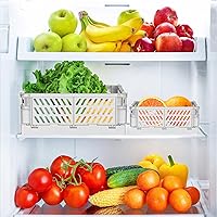 Vista 7 de Tixill Paquete de 2 mini cestas de plástico plegables para organización y almacenamiento, cajas de almacenamiento plegables para el hogar, cocina