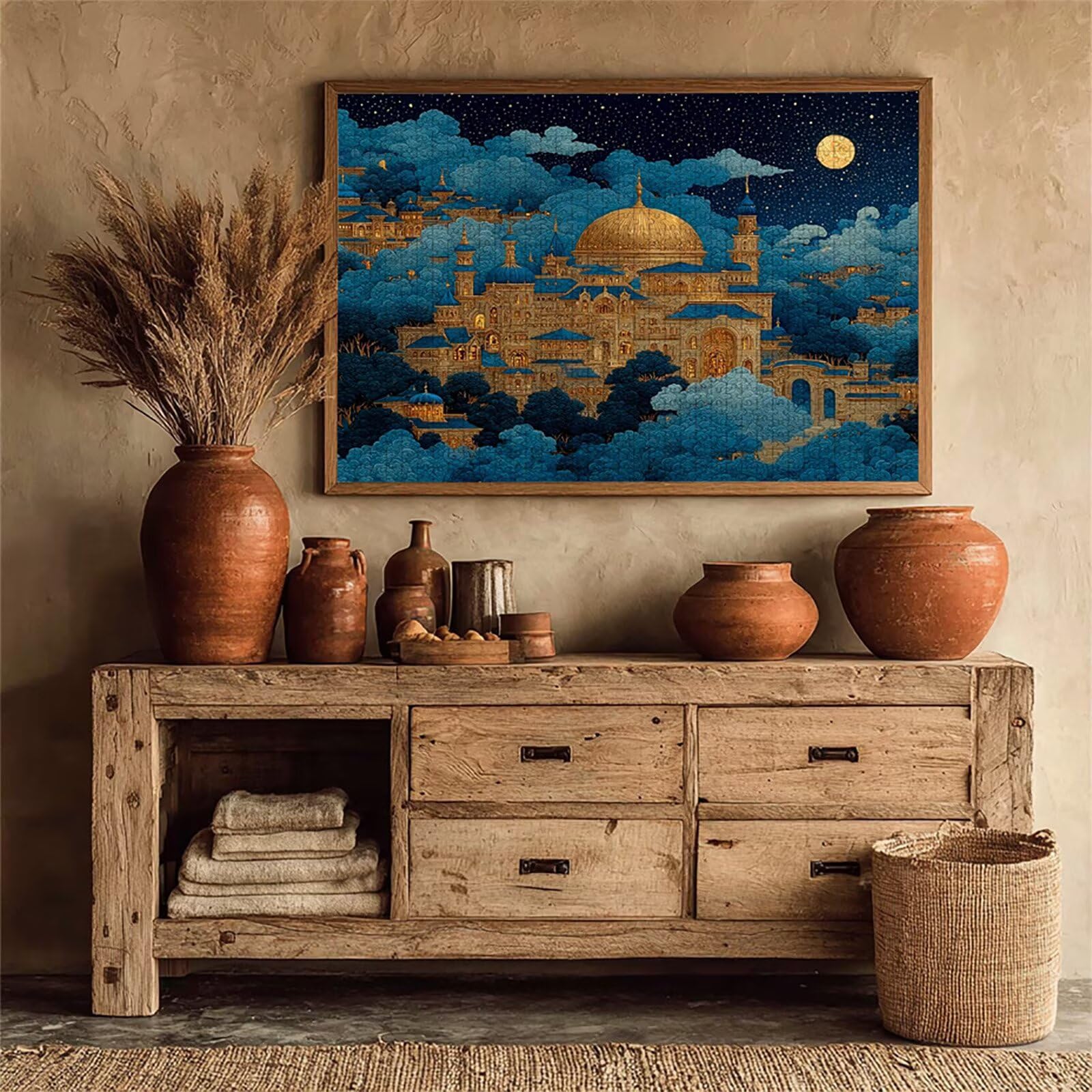 Gwiaździste niebo Puzzle 6000 sztuk dla dorosłych, drewniane puzzle z pudełkiem 179 x 105 cm, pomysł na prezent dla kobiet, zabawne gry rodzinne, gry wyzwania, wykwintne pudełko na prezent