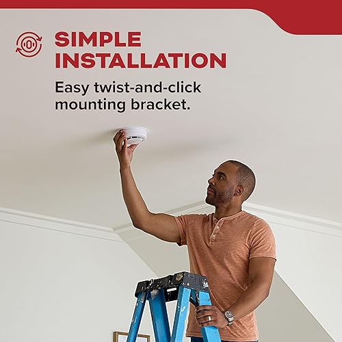 Miniatura 8 de Kidde Detector de humo para el hogar, funciona con batería de 10 años, alertas de voz, notificaciones de luz LED, paquete de 3