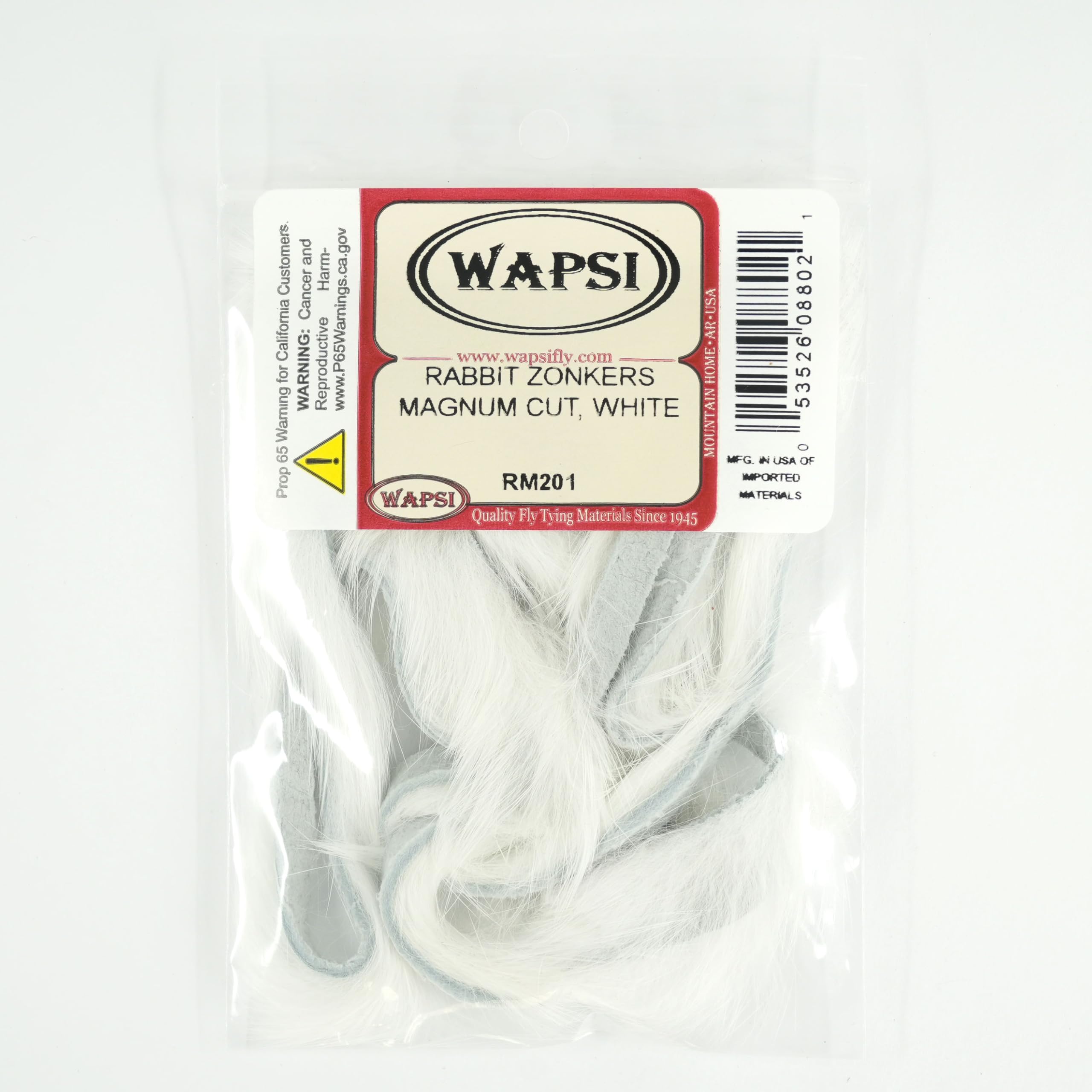 Wapsi Fur Strip - Rabbit Zonkers Magnum Cut, Fly Tying Materials - 1 Piece, Tan