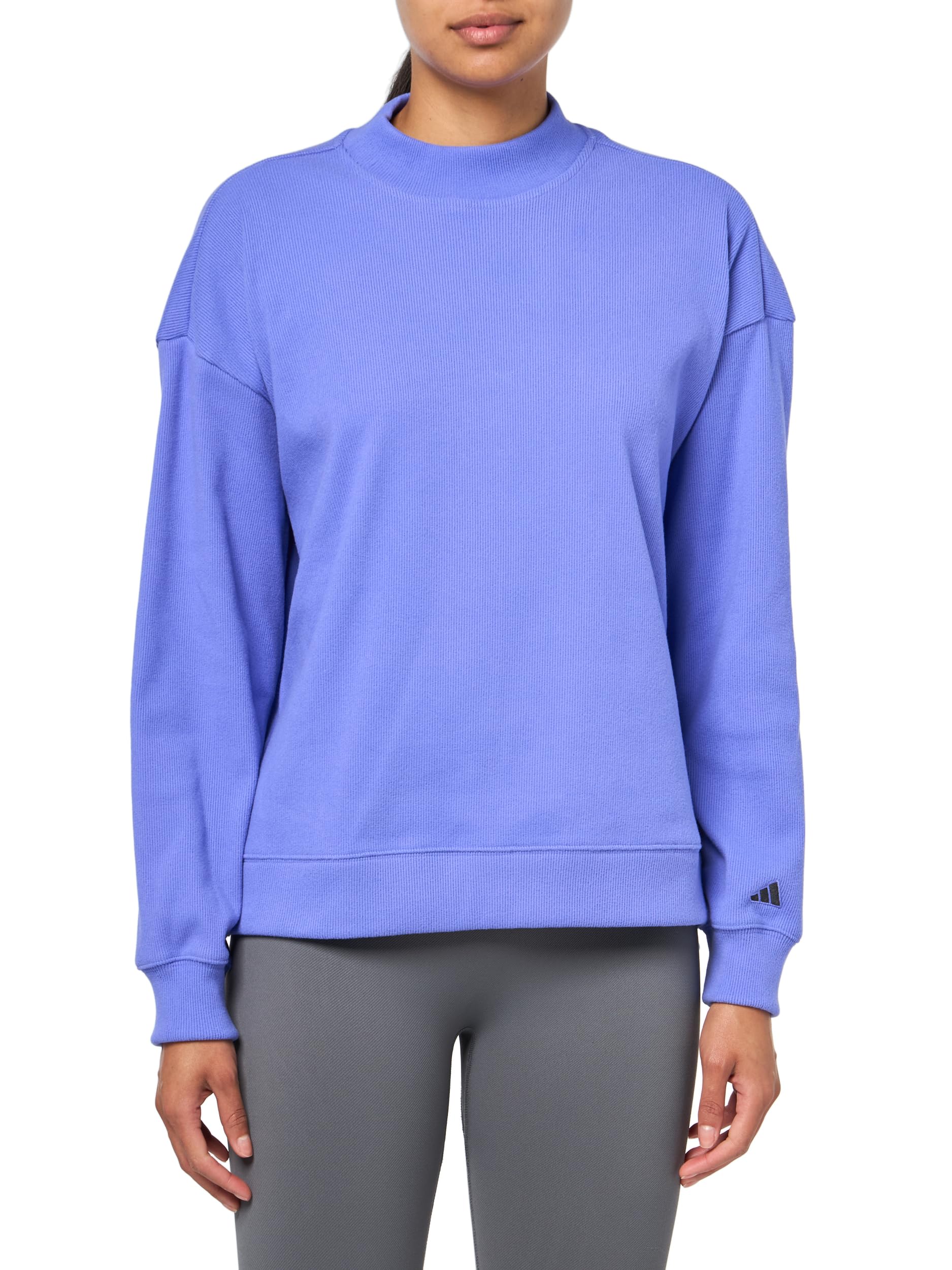 adidas Damska bluza Go-to Mock, kobaltowo niebieski, XXL