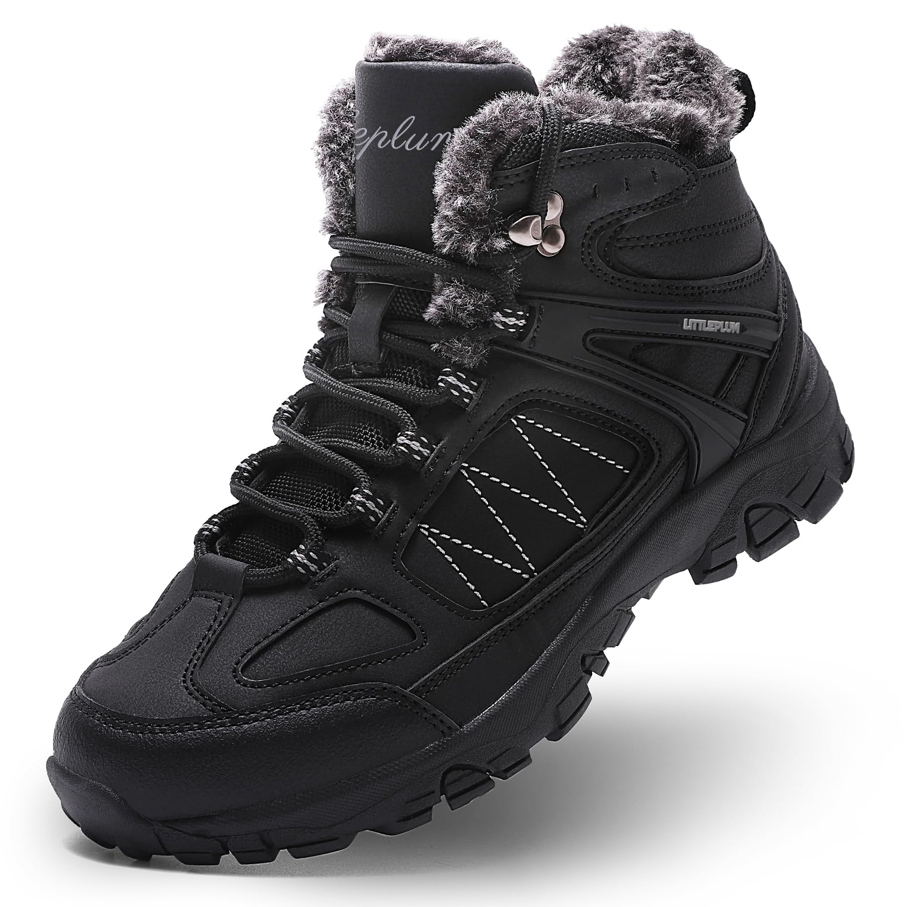 Littleplum Snow Boots for Women-Warm Fur Line Anti Slip Womens Winter Boots-Fashion Ankle Booties Sneakers for Outdoor Hiking