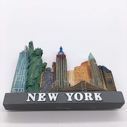 Miniatura 2 de Imán de nevera de Nueva York, Estados Unidos, resina 3D, hecho a mano, artesanía, turista, viaje, ciudad, recuerdo, colección, etiqueta, nevera,