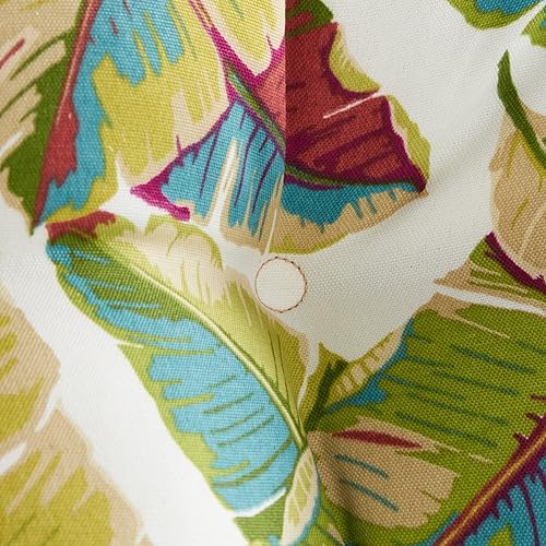 Miniatura 4 de South Pine Porch Cojín redondo para silla bistró de 15 pulgadas, para exteriores, juego de 2, hojas de palmera multicolor