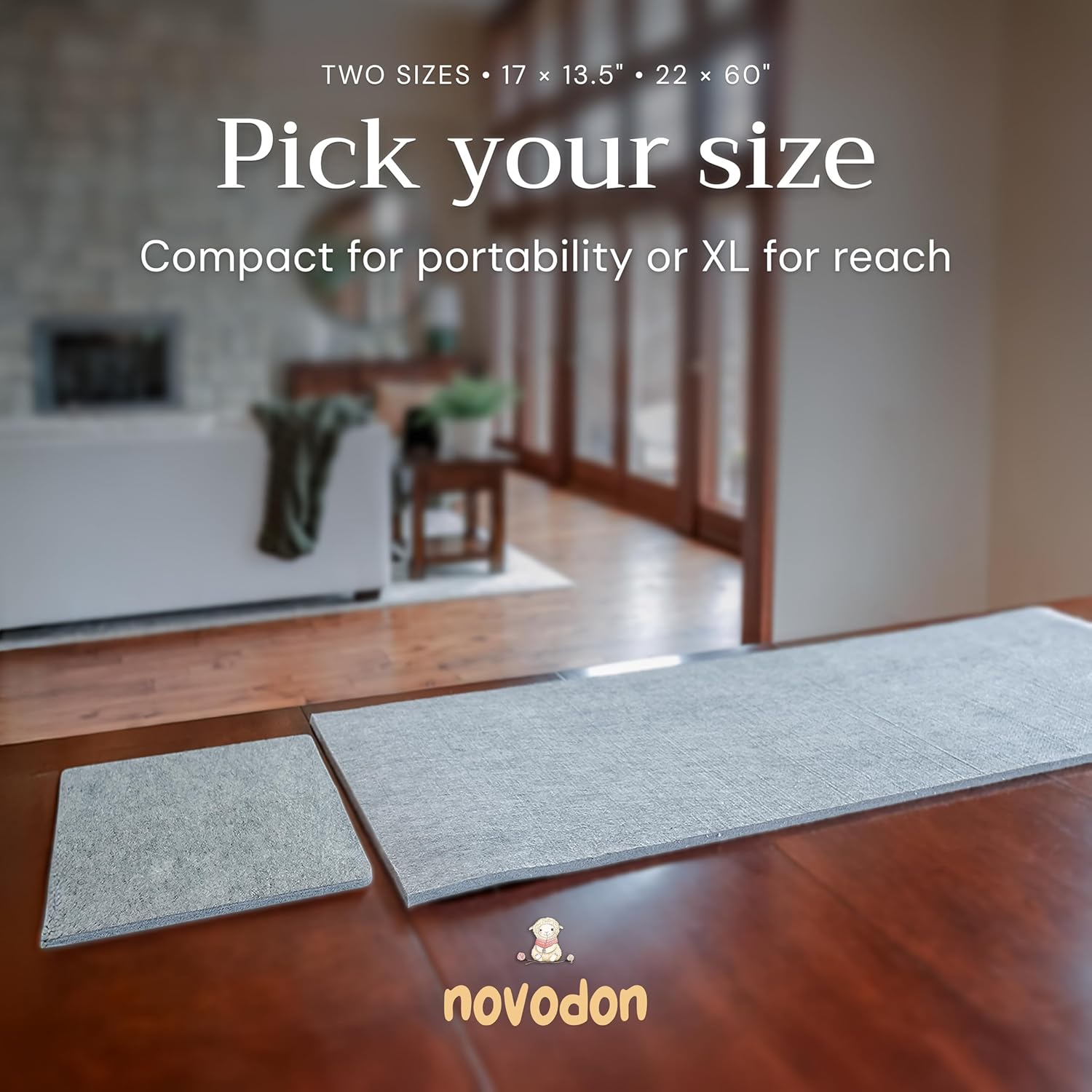 Novodon Merino Wool Pressing Mat for Quilting 17" x 13.5" 100% Merino Wool Pressing Mat for Quilting and Ironing