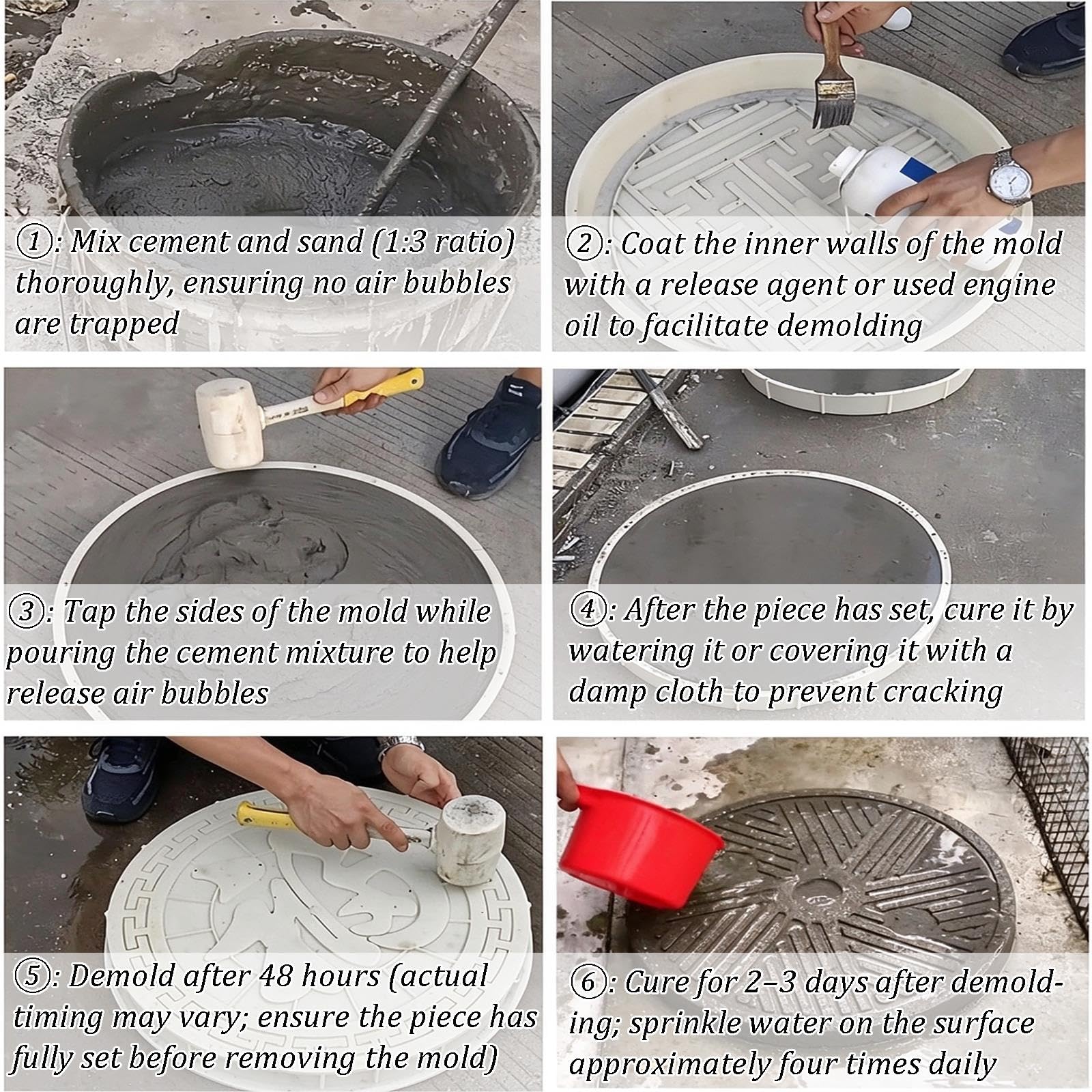 Moldes cuadrados de plástico para adoquines de hormigón
