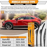 Vista 57 de AUTOBOO - Limpiaparabrisas de repuesto 26 + 20 pulgadas con limpiaparabrisas trasero de 12 pulgadas para BMW X3, X4, 2018, 2019, 2020, 2021, 2022