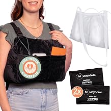 MOYOAMA Post Mastectomy Pillow Hands-Free Protection with Secure Strap & Easy-Clean Washable Cover Breast Surgery Must Haves,Breast Reduction Recovery Supplies,Breast Augmentation