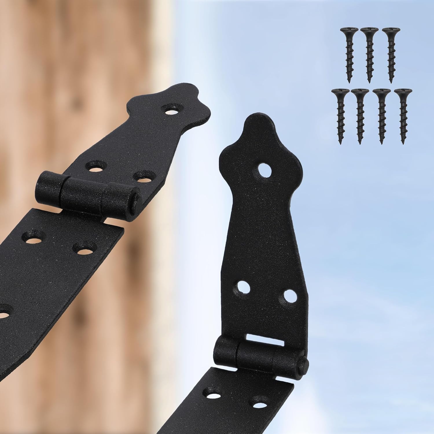 KOTARBAU 5904994083511 T-Scharnier gate Fittings, Black, 100 x 150 x 35 mm