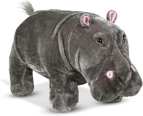 Miniatura 6 de Melissa & Doug Hipopótamo gigante - Animal de peluche realista (más de 2 pies de largo)