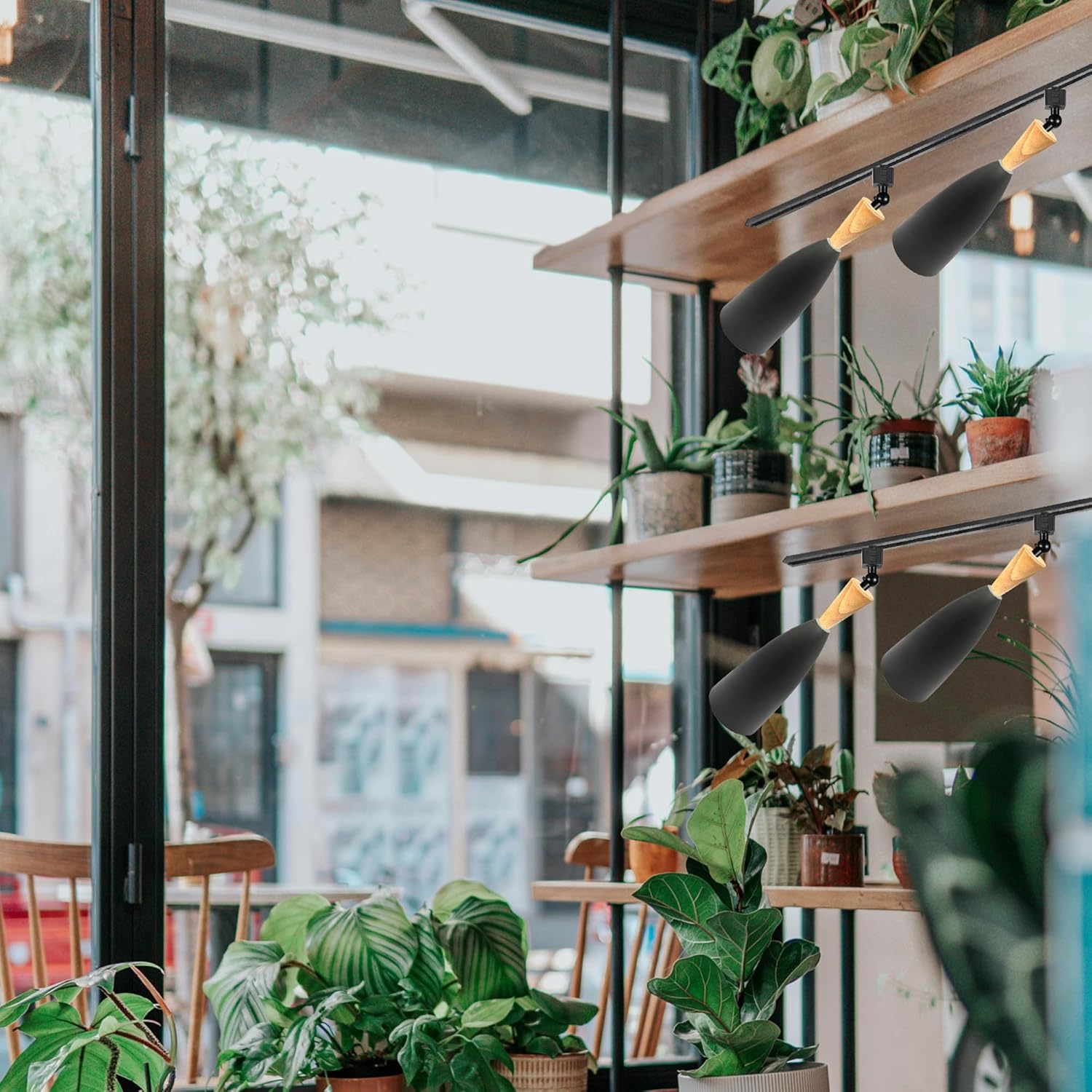 Adjustable Gimbaled Full Spectrum 10W LED Plant Grow Light H-Type Track Lighting 4500K Focusing Grow Spotlight, Industrial Halo Track Light for Indoor Planting Green House, Customizable