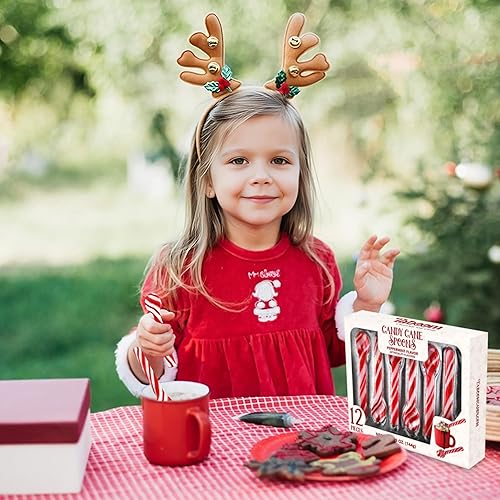 Miniatura 6 de Cucharas de menta a granel  Paquete de 48 impresionantes cucharas de bastón de caramelo  Caramelo de Navidad perfecto  Delicioso y colorido caramelo