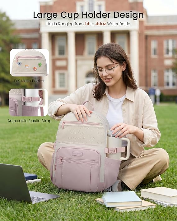 LOVEVOOK College Laptop Backpack for Women, Work Computer Travel Backpack