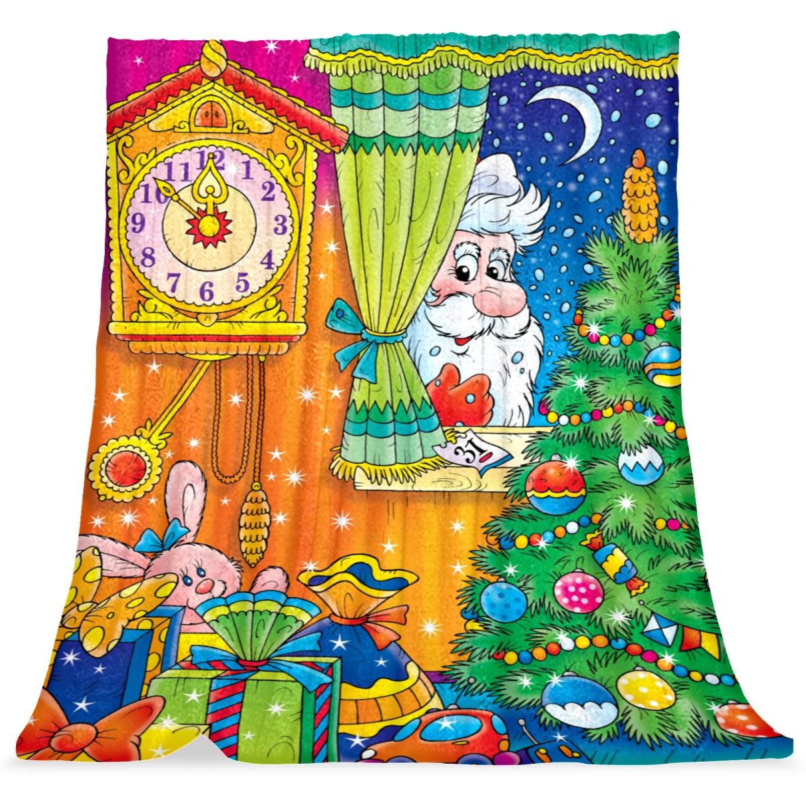 Couverture de lit TBOUOBT douce pour envelopper vos enfants de tendresse pendant la nuit de Noël