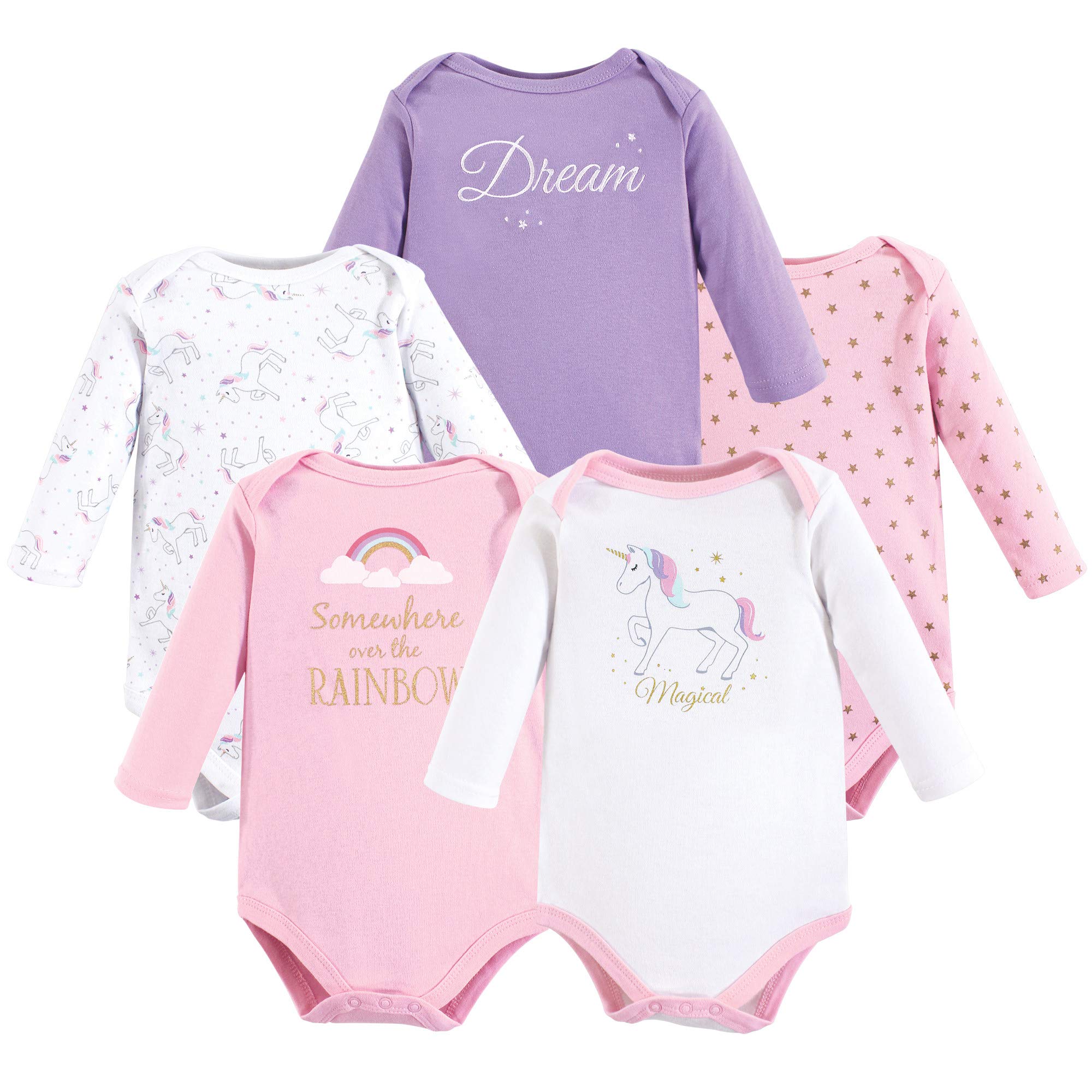 Hudson Baby unisex-baby Cotton Long-sleeve Bodysuits, Heather Gray, 3-6 Months — view 12