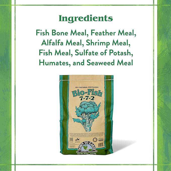 Fertilizante Orgánico Bio-Fish 7-7-2 25 lb para Cultivos y Plantas miniatura 4