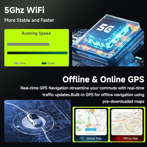 8Core 4GB+64GB,Radio for Toyota Avalon 2005-2010,Android 15 Car Stereo with 5.0Bluetooth,9 Inch 1280X720 IPS Touchscreen,Wireless Carplay/Android Auto GPS DSP 46EQ WiFi FM/RDS SWC IP69K Backup Camera