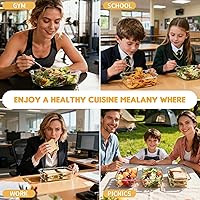 Vista 7 de Glass Food Storage Containers with Lids Set of 6, 36 OZ Meal Prep Containers for Lunch, 4.5 Cup Airtight Glass Lunch Containers Set, Microwave