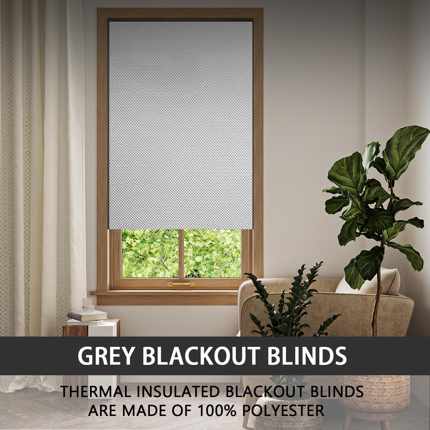 Versatile Portable Roller Blind-Stick On Blackout Curtains for Windows,Temporary Curtains - Image 3