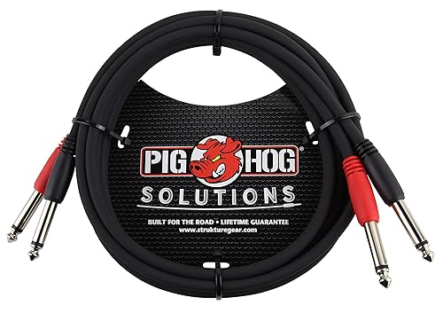 Miniatura 5 de Pig Hog PY-S352R 0.138 in (macho) a doble RCA (hembra) Cable Y de 6"