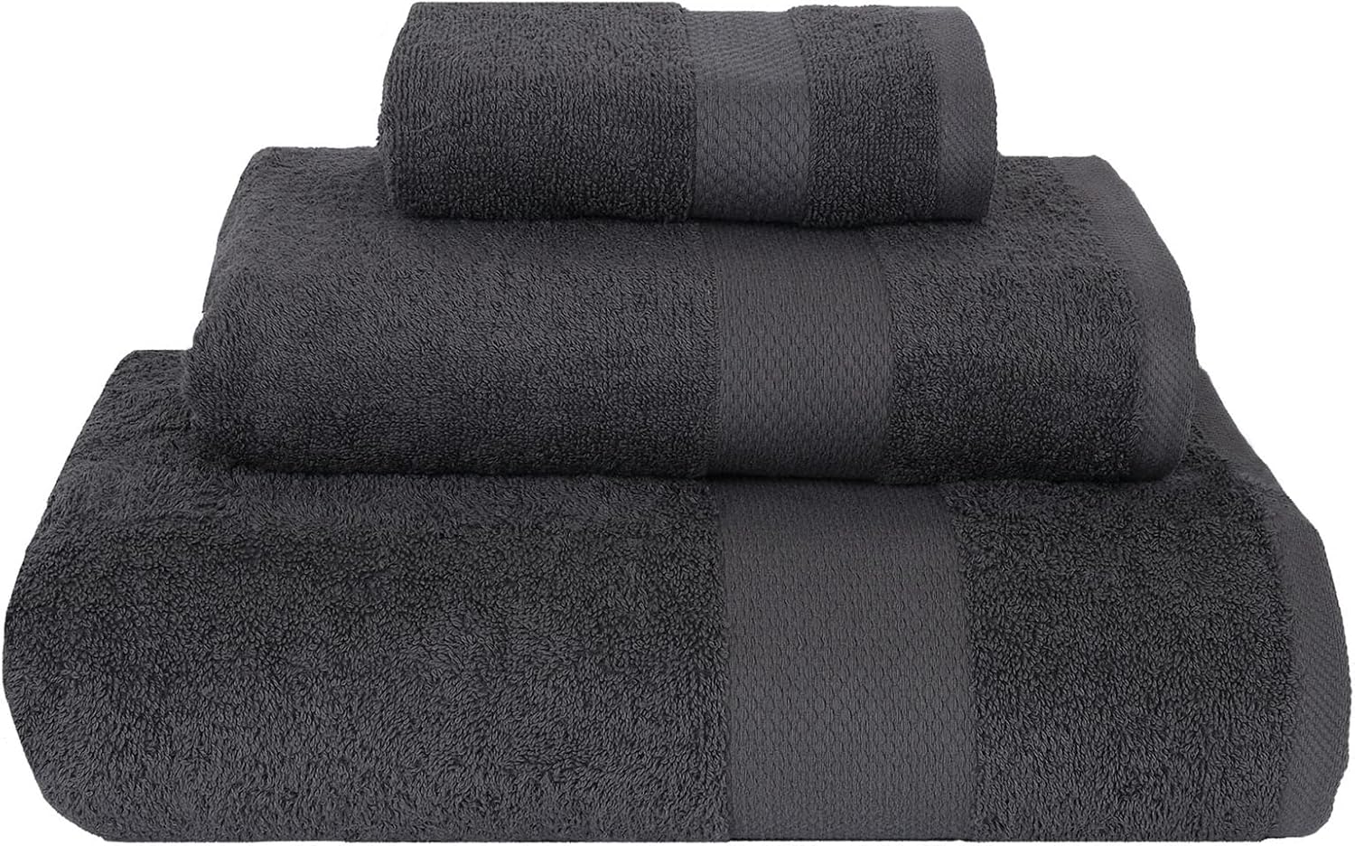 HAVLULAND Pack of 3 Bath Towels 100 Turkish Cotton Luxury