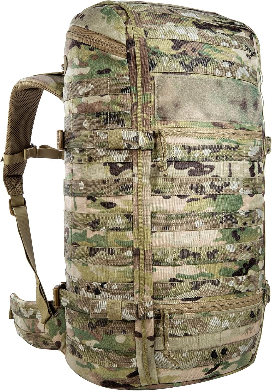 Tasmanian Tiger Base Pack Top Load 30L Tactical Backpack with MOLLE Padded Back Adjustable Chest Belt Cordura Fabric, Multicam
