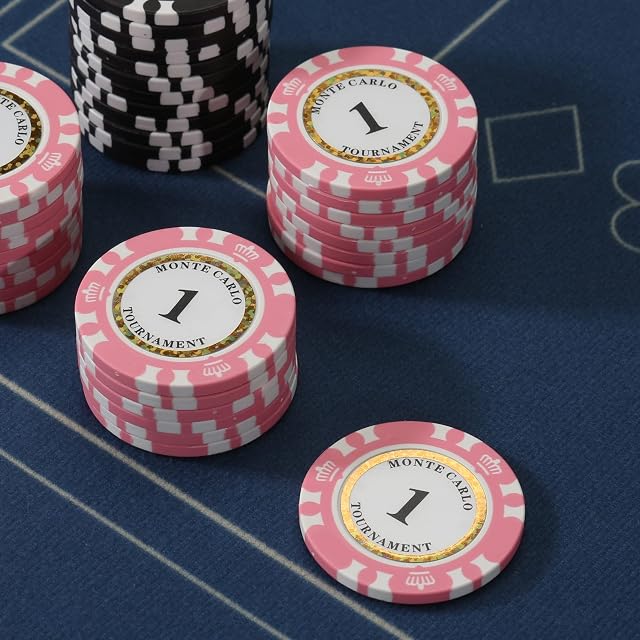 Foto 7 de 7 de LUOBAO Fichas de póquer prémium de Arcilla de 14 Gramos para Texas Holdem, Blackjack